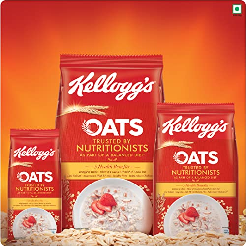 Kellogg's Oats, Rolled Oats, High in Protein and Fibre, Low in Sodium, 900g Pack