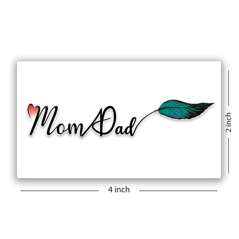 Ordershock Mom with Dad Tattoo Waterproof For Leaf Temporary Body Tattoo Boys and Girls