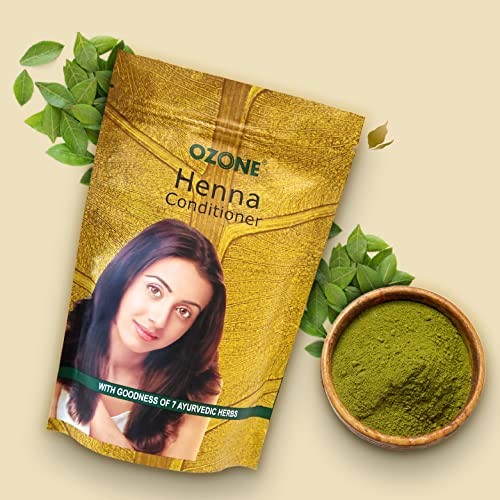 Ozone Henna Hair Conditioner |Men & Women | Ideal For Strong and Damaged Hair ,Shine & Nourish | Enriched with Bhringraj, Amla & Reetha | Paraben, Chemical & Sulphate Free - 100 g (Pack of 3)