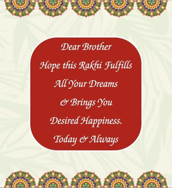 Riddhika Ventures Brown Rudraksh & Pearl Rakhi Set of 2 with Roli Chawal & Greeting Card (H1H1)