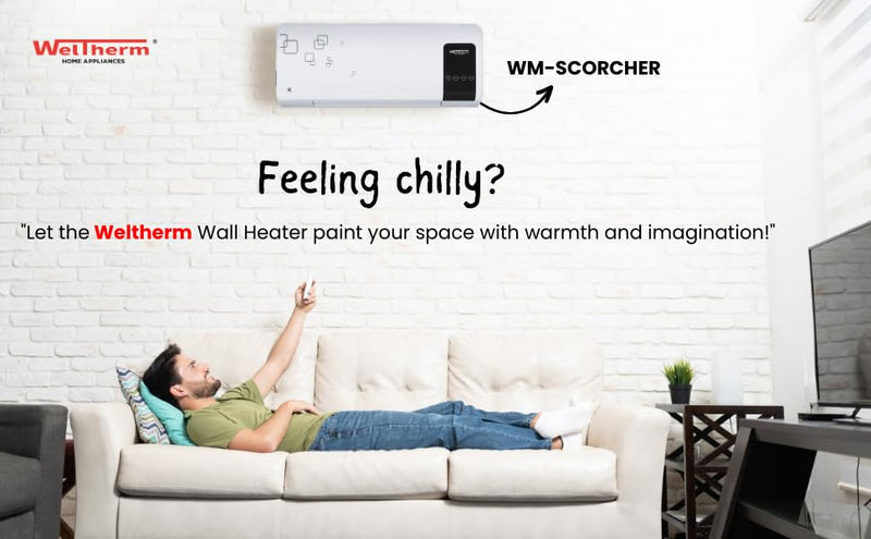 Weltherm 1000/2000 Watts Electric Ptc Wall Mount Heater Wm Scorcher , White