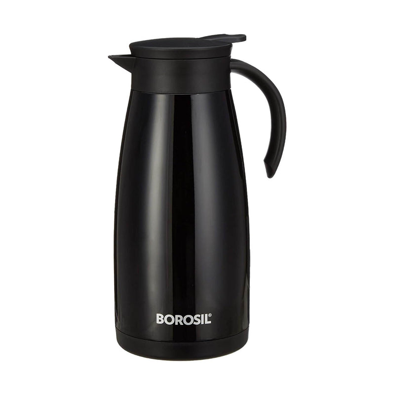 Borosil - Stainless Steel Teapot Flask, 1 Litre, Black