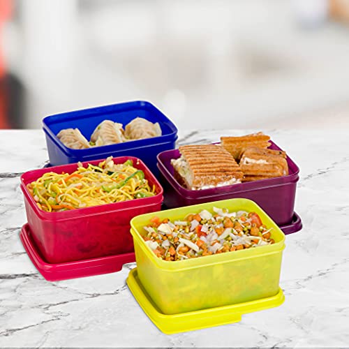 tupperware. Plastic Container - 500ml, 4 Pieces, Multicolour