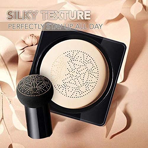 SUNISA 1 BB and CC Cream Matte, Natural Finish Foundation With Mushroom Head Air Cushion 20g and 1 Studio Fix Compact Powder with 1 Red Nail Polish - (Pack of 4)