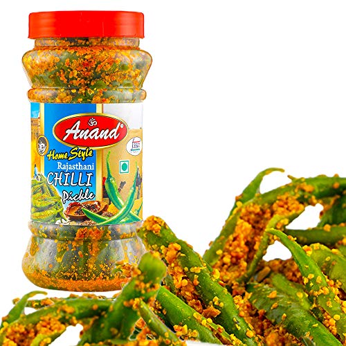 Anand C&G INDIA Homemade Rajasthani Green Chilli Pickle | Ready to Eat Hari Mirch ka Achar | High in Vitamin C & Fibre | Hygienically Packed | Rich in Antioxidants | Improves Digestion | 400 GM