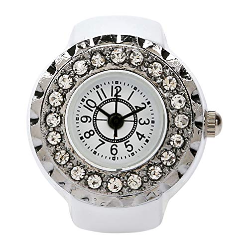 YouBella Jewellery Crystal Unisex Finger Ring Watch for Girls/Women/Men/Boys (White)