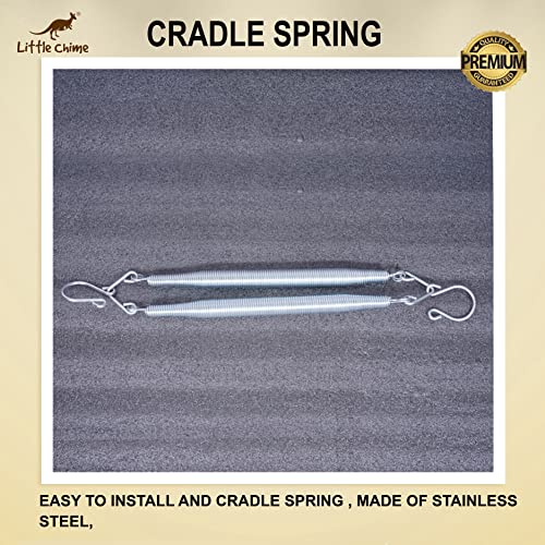 Little Chime Cradle Spring and Hanger Combo (35 KG)(Silver)