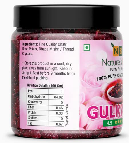 Nature's Bliss Himlayan Gulkand Organic / Rose Petal Jam 400gm Jar Quality Product