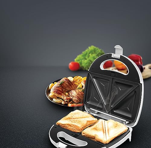 Wipro Vesta BS 301 3-in-1 Detachable 750 Watt Sandwich Maker |Triple Function - Toast, Grill & Waffle|Non Stick BPA & PFOA Free|Auto Temp Cut-off|2 Year Warranty| Regular Bread Size