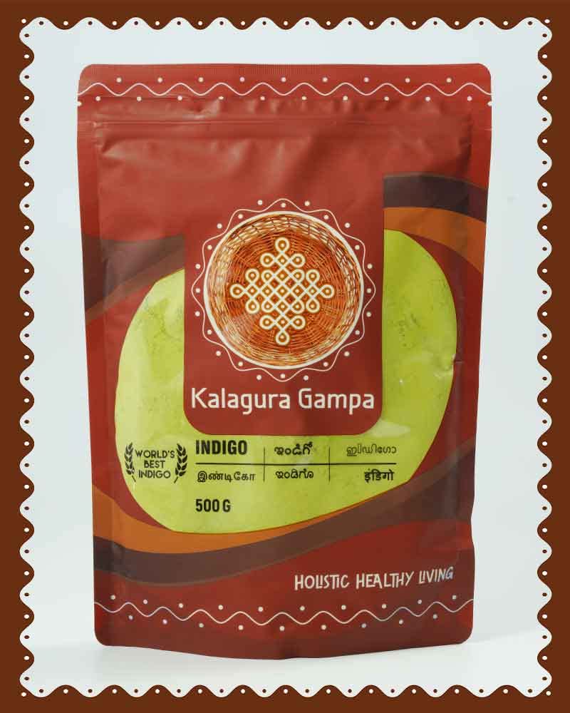 Kalagura Gampa Natural Pure Indigo Powder, 500gm - Green