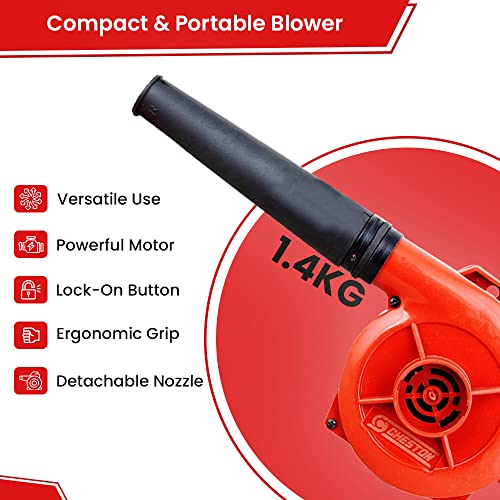 Cheston Air Blower 500W I 80 Miles/Hour Speed I Anti-Vibration 13000 RPM 2.3m³/min I Continuous 10 Minute Use I PC Computer, AC, Home & Outdoor Air Cleaner (Red) I 6 Months Warranty