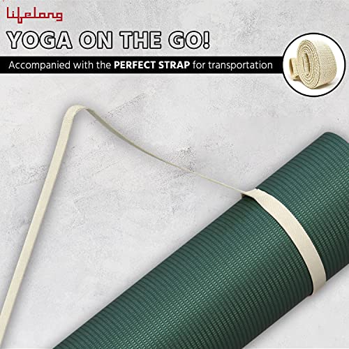Lifelong Yoga mat for Women & Men EVA Material 4mm Anti-Slip Yoga Mat with Strap for Gym Workout|Exercise Mat For Home Gym|Yoga Mat For Gym Workout and Yoga Exercise (6 Months Warranty) Green