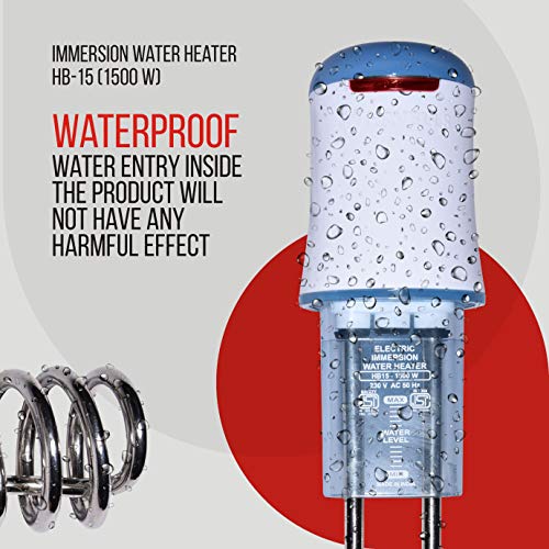 Havells Water Proof Immersion Water Heater HB 15 1500 Watt (White Blue)