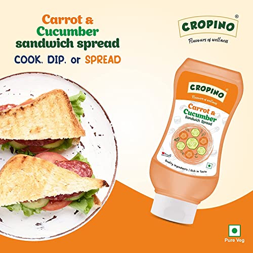 CROPINO Combo of Thousand Island Dressing Sauce, 300gm & Carrot & Cucumber Sandwich Spread, 300gm / American Salad Dressing/Perfect For Salads, Sandwiches, Burgers And Rolls/Pack of 2