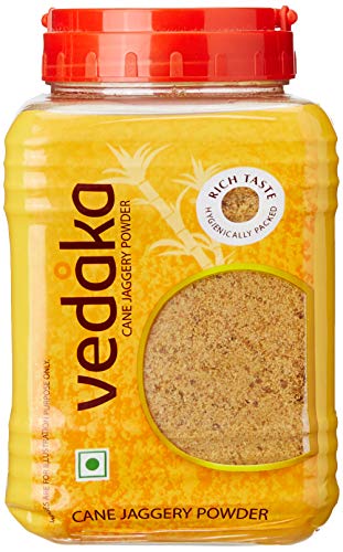 Vedaka Jaggery Powder, 1kg Jar.