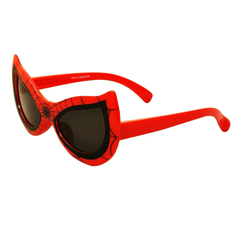 ELEGANTE UV Protected Kids Spiderman Sunglasses for Boys and Girls Baby (4+) (C4 - Red)-Pack of 1