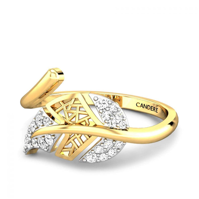 CANDERE - A KALYAN JEWELLERS COMPANY 18k (750) Yellow Gold and Cubic Zirconia Ring for Women