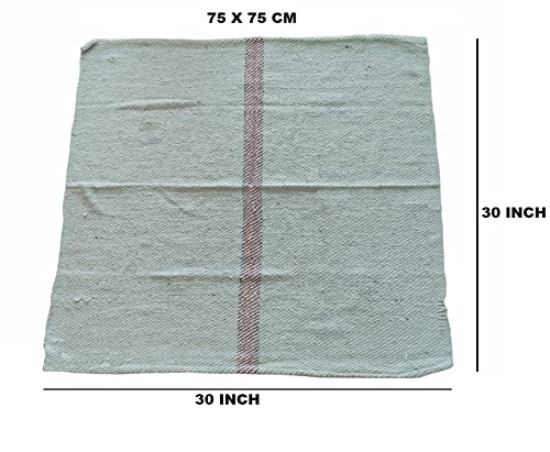 Antiter Cotton Floor Cleaning Cloth/Floor Duster/Pocha, 300 GSM (Off White, Large Size, 28x28 inch) - Pack of 4