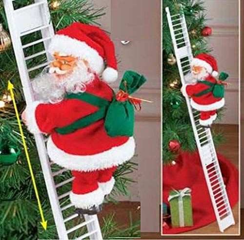 fizzytech Plastic Santa Clause Ladder Musical Show Up & Down, (3.45 Inches, Assorted)