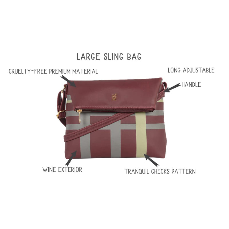 Baggit Women's Sling Bag (Wine) (2126862)