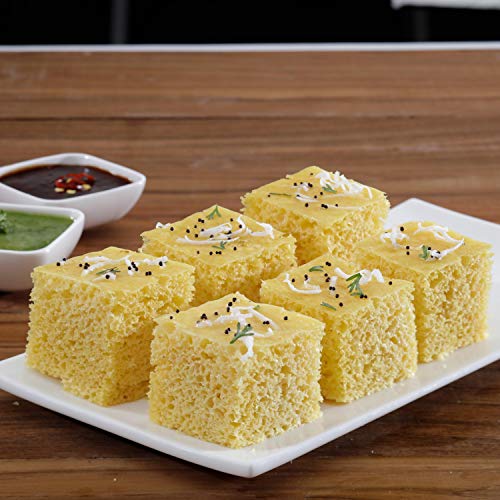 Gits Instant Khaman Dhokla Snack Mix, Makes 120 Khaman Dhoklas, Pure Veg, Indian Snack Mix, 1Kg