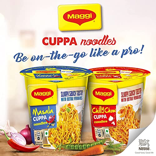 MAGGI Instant Cuppa Noodles, Masala |Delicious Slurpy Saucy Taste | With Extra Veggies 70.5 g