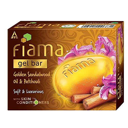 Fiama Gel bathing bar Golden Sandalwood oil and Patchouli with skin conditioners for soft and luxurious skin, 125g
