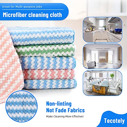 5Pack Microfiber Cleaning Cloths Dish Cloth Kitchen Towel High Absorbent 12”x12 - Easy to Clean Quick Drying