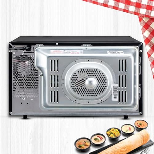 LG 32 L Charcoal Convection Microwave Oven (MJEN326PK, Black, Charcoal Lighting Heater with 10 Yr. Warranty and 360° Motorised Rotisserie)