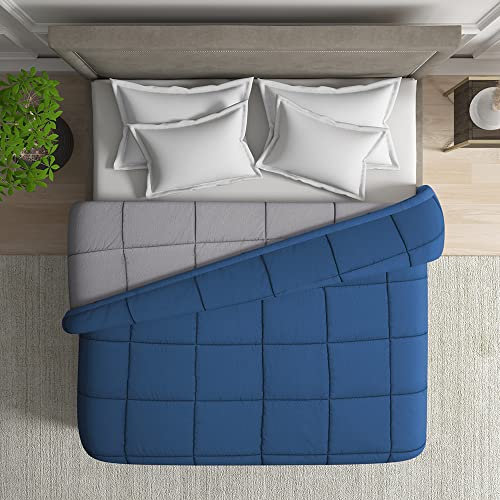 Wakefit Comforter Double Bed | 220 GSM | Blanket Double Bed, AC Comforter Double Bed, Quilt, AC Blanket, Dohar Double Bed, Reversible Microfibre Polyester, (Grey and Dark Teal)