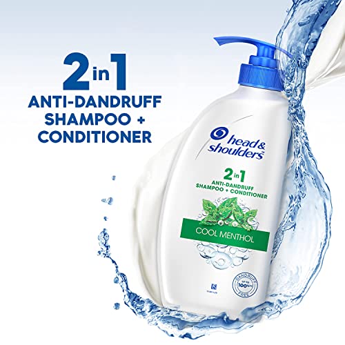 Head & Shoulders Cool Menthol Anti Dandruff Shampoo for Women & Men, 1L