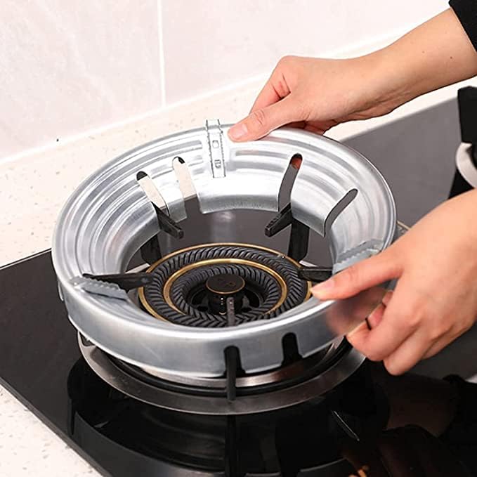 fire & windproof gas saver burner stand, gas saver jali ring, gas energy saver stand, gas saver protecter flame, suitable for all gas stove, Open