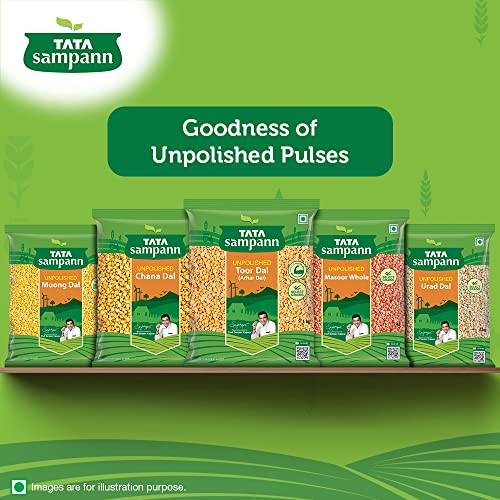 Tata Sampann Unpolished Masoor Dal (Whole), 1kg