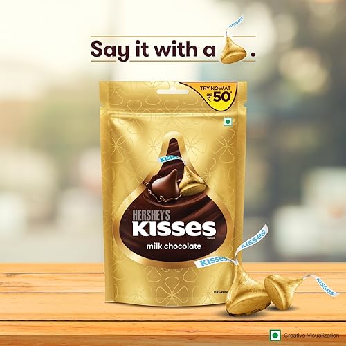 HERSHEY'S Kisses Milk Chocolate | Melt-in-Mouth Chocolates | Individually Wrapped 36g