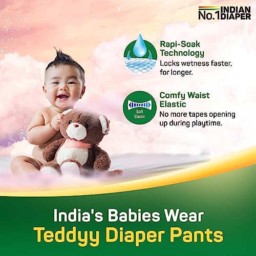 TEDDYY Baby Easy Pant Diapers Medium 74 Count (Pack of 1)