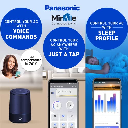 Panasonic 1 Ton 4 Star Wi-Fi Inverter Smart Split AC (Copper Condenser, 7 in 1 Convertible with additional AI Mode, 4 Way Swing, PM 0.1 Air Purification Filter, CS/CU-NU12YKY4W,2023 Model, White)