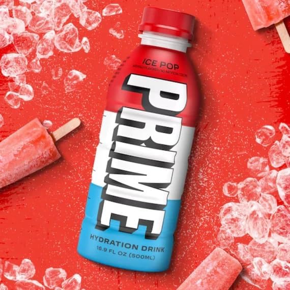 Prime Hydration Drink Sports Is Loaded With Electrolytes With Zero added sugar By ksi & Logan Paul 500 ml (ICE POP)