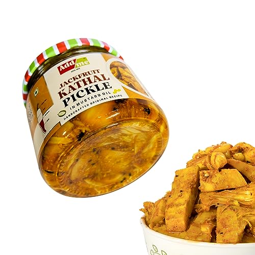 Add me Homemade Fresh Jackfruit Pickle in Mustard Oil 300g | Kathal ka achar Tasty Ready to eat Pickles Glass Jar