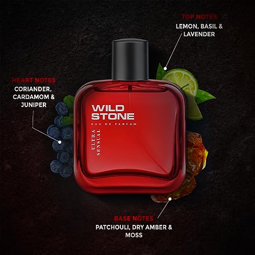 Wild Stone Ultra Sensual Long Lasting Perfume for Men, 100ml, A Sensory Treat for Casual Encounters, Aromatic Blend of Masculine Fragrances