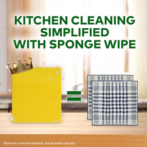 Scotch-Brite Sponge Wipe Resusable Kitchen Cleaning Sponge- Easy to use, Multi- color & Biodegradable (pack of 5)