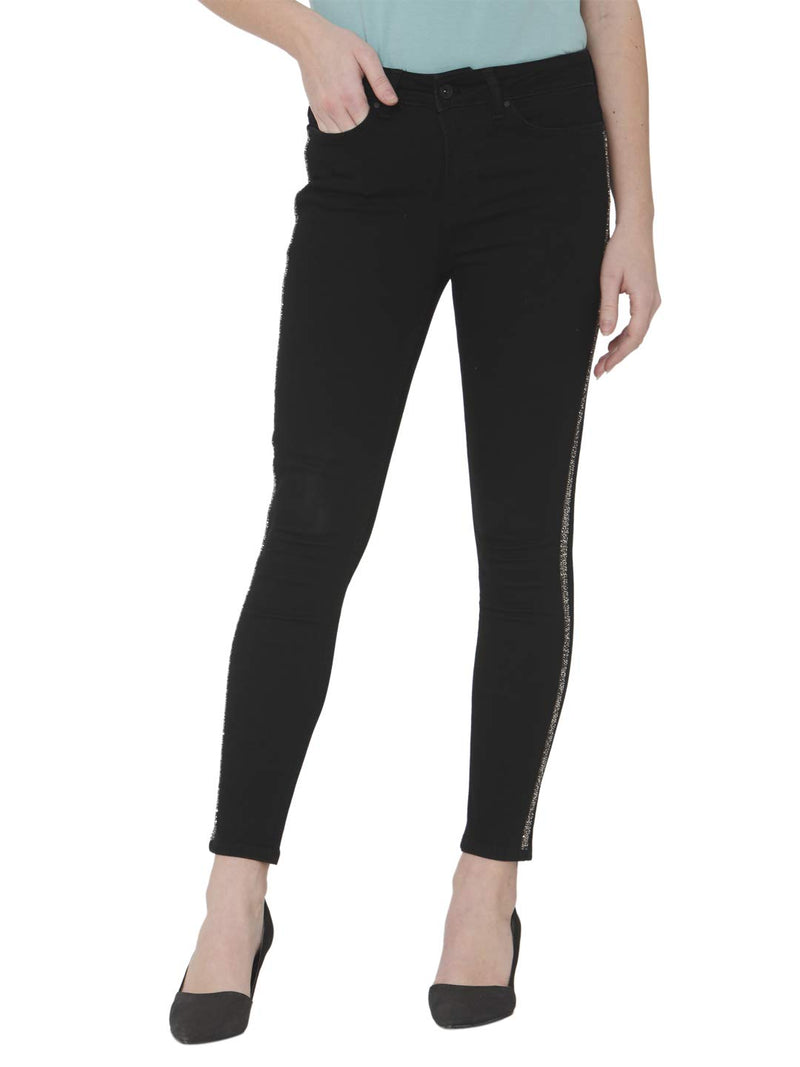 Vero Moda Women's Skinny Jeans (2043054001_Black_26)