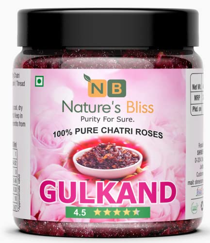 Nature's Bliss Himlayan Gulkand Organic / Rose Petal Jam 400gm Jar Quality Product