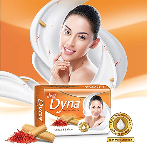 Dyna Sandal & Saffron Extracts Bathing Soap 100gm x 5