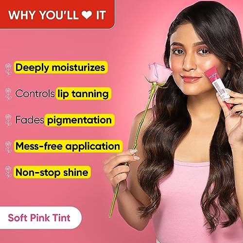 Dot & Key Rose Blush Tinted Lip Balm (12gm) with SPF 30 | Lightweight & Non Sticky | Lip Balm for Women for Soft Smooth & Sun Protected Lips | Fades Lip Pigmentation | Deeply Moisturizes & Controls Lip Tan