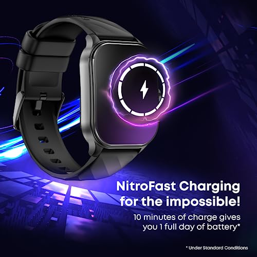 Fastrack Limitless FS1 Pro Smart Watch|1.96" Super AMOLED Arched Display with 410x502 Pixel Resolution|SingleSync BT Calling|NitroFast Charging|110+ Sports Modes|200+ Watchfaces|Upto 7 Days Battery