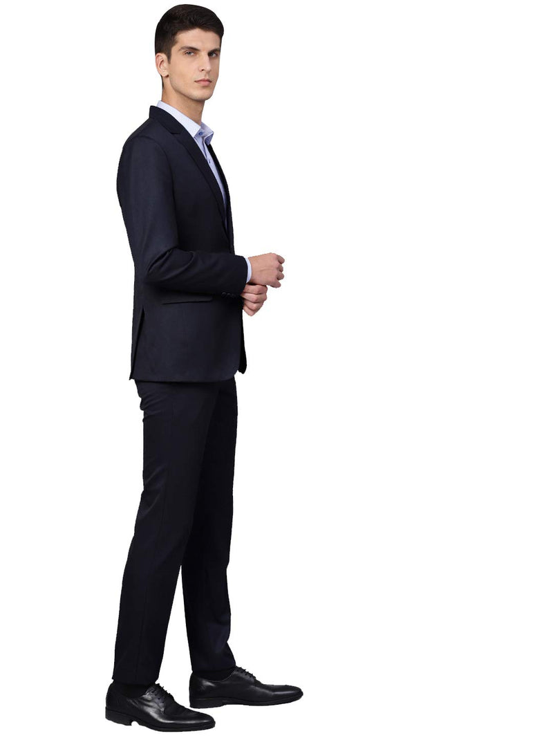 MANQ Men's Slim Fit Suit (Navy Blue, 40)