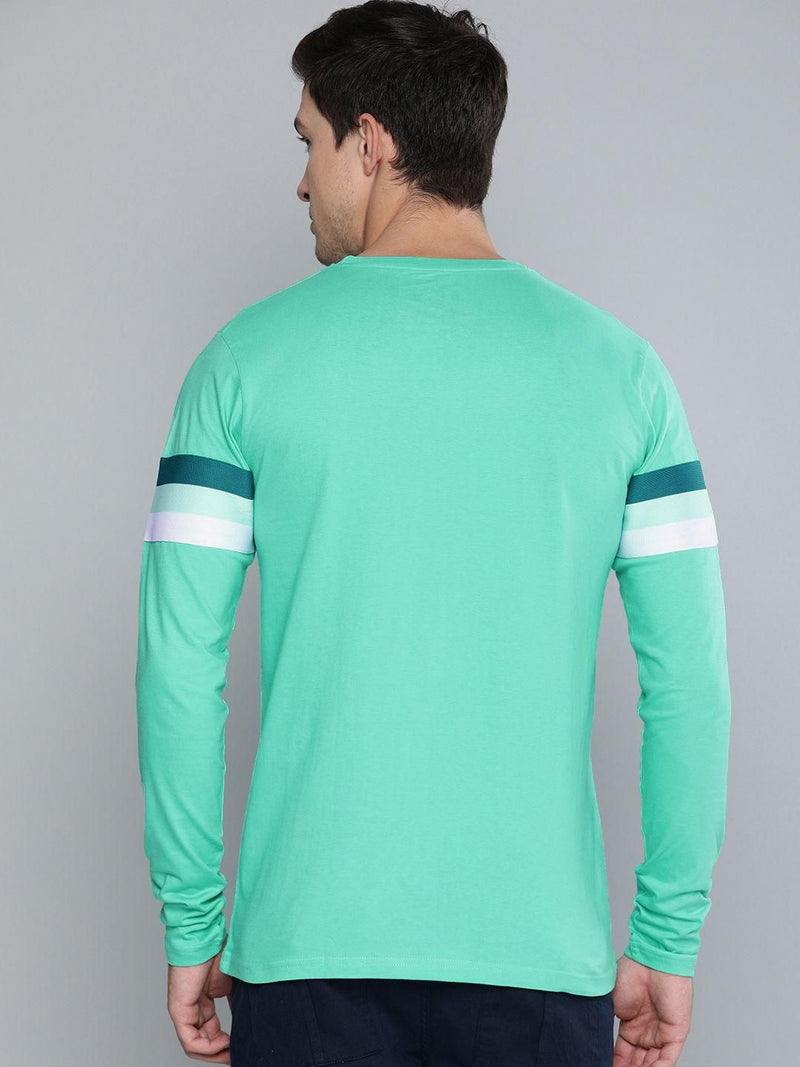 Cotton Color Block Full Sleeves T-Shirt