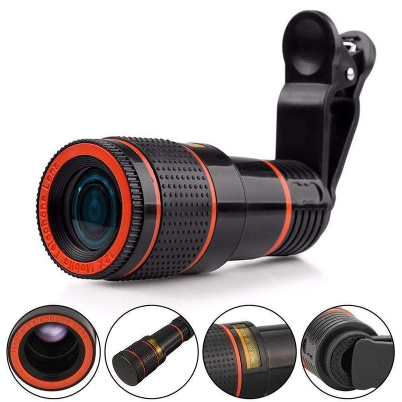 Protable HD 12x Optical Zoom Camera Telescope Lens Monocular Travel Hiking Tour