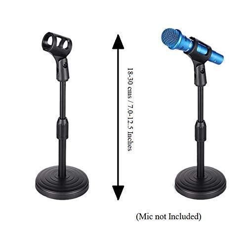 Extendable 2 Step Table Desktop Microphone Stand Holder Mic Clip