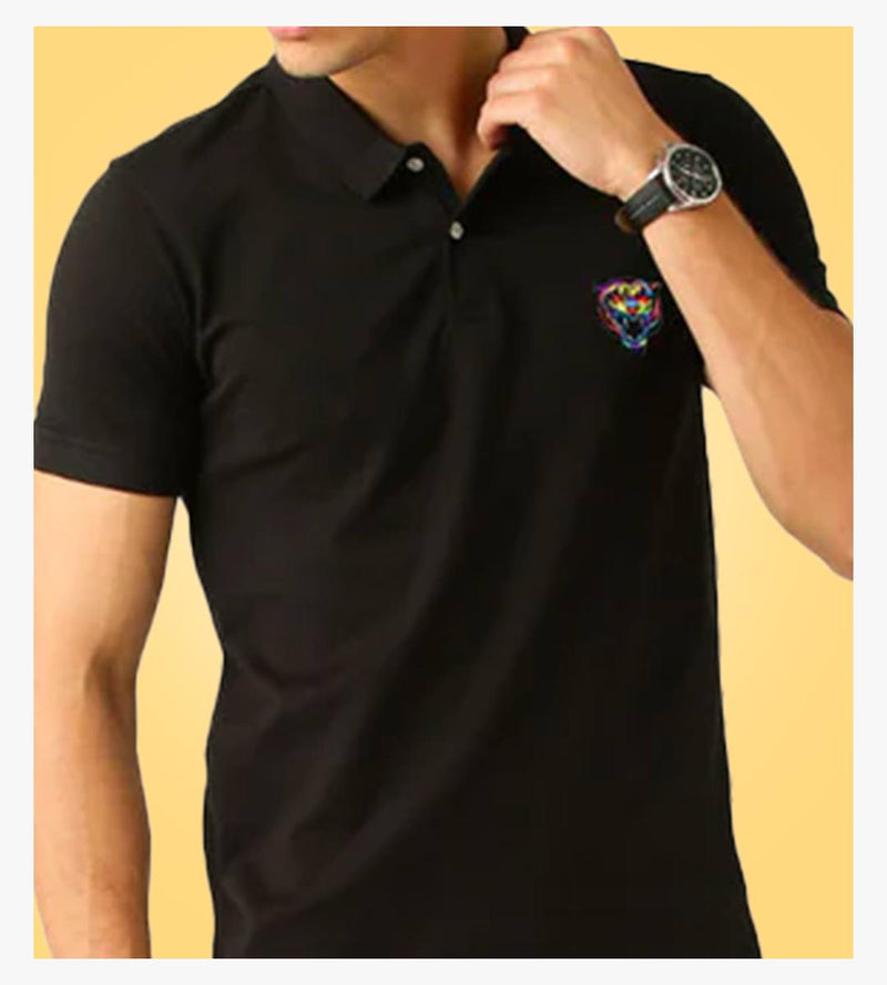 Poly Cotton Solid Half Sleeves Mens Polo T-shirt
